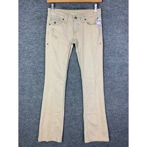 NEW Taverniti So Jeans‎ Janis Premium Beige Distressed Denim Pants Size 28